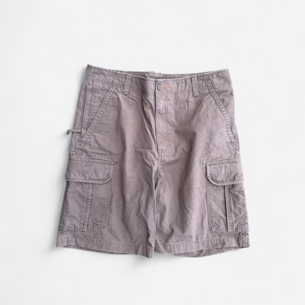 LL Bean Mens Brown Cargo Shorts 34W Natural Fit Cotton Gorpcore Utility 503740